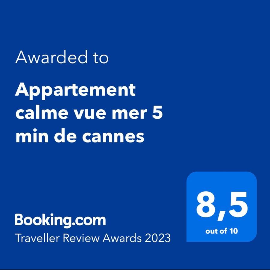 Sea View Panorama Quiet Europe Appartment Le Cannet Dış mekan fotoğraf